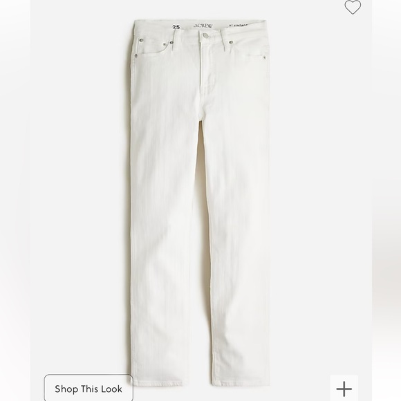J. CREW Petite 9" vintage slim-straight jean white wash BQ305 - Picture 14 of 14